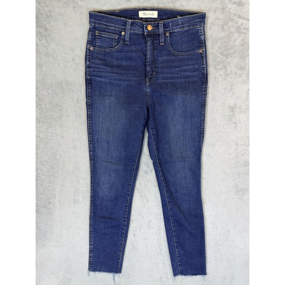 Madewell Jeans Womens 28 Blue Dark Wash Denim‎ High Rise Skinny Regular Stretch